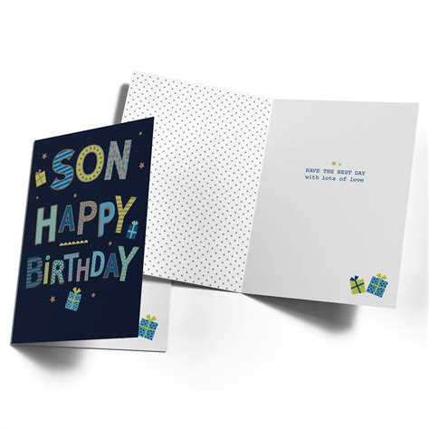 Personalised Happy Birthday Son Multi Coloured Card Hallmark Australia