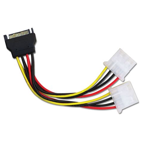 015m Sata Power Connector To 2 X Lp4 Power Cable From Lindy Uk