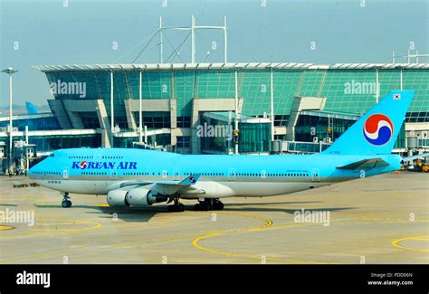 Boeing 747 400 De Korean Airlines El Aeropuerto Internacional De