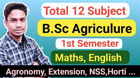 Bsc Agriculture St Year Subjects And Syllabus Icar Bsc Ag St