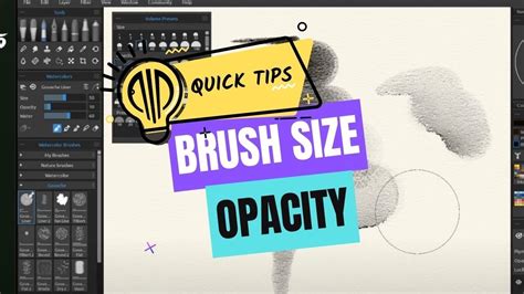 Rebelle Quick Tips How To Change Brush Size And Opacity Youtube