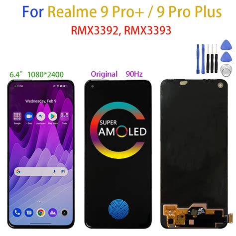 Original For OPPO Realme 9 Pro RMX3392 RMX3393 Lcd Display Touch Screen