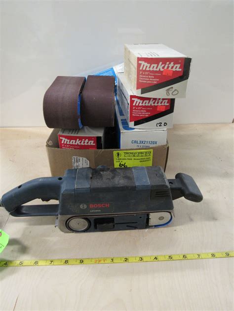 Bosch 1274dvs 3x21 Belt Sander W Box Of Belts