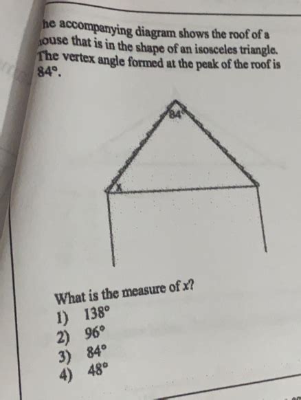 Solved He Accompanying Diagram Shows The Roof Of A Ouse That Is In The