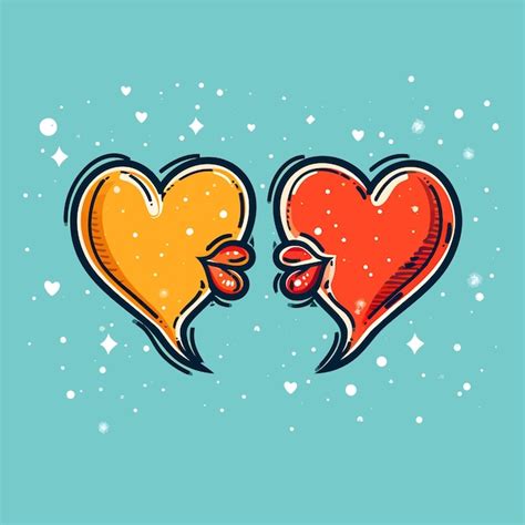 Premium Vector Flat Vector Of Two Speech Bubbles With Heart