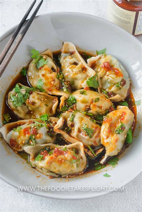 Steamed Dumplings with The Best Dipping Sauce - The Foodie Takes Flight