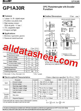 GP1A30R Datasheet PDF Sharp Corporation