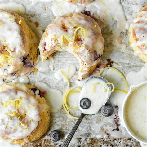 Mixed Berry Buttermilk Scones with Lemon Glaze - wild thistle kitchen