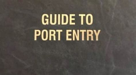 Guide to Port Entry