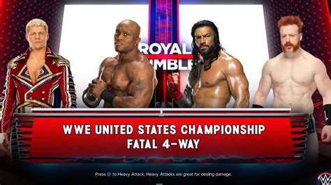 Roman Reigns Vs Cody Rhodes Vs Bobby Lashley Vs Sheamus WWE United