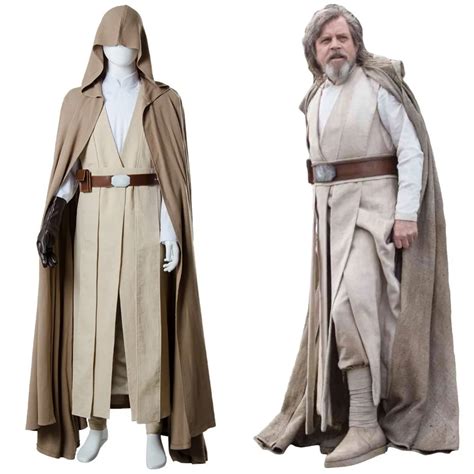 Star Wars Cosplay Luke Skywalker Costume Cosplay Jedi Costume Full Set Uniform Halloween