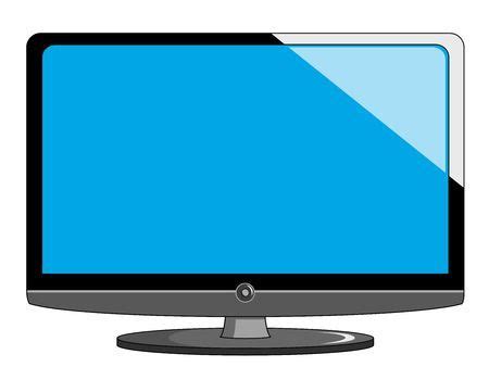 Tecnolog A Moderna De Dibujos Animados TV Plana O Televisor Con Soporte