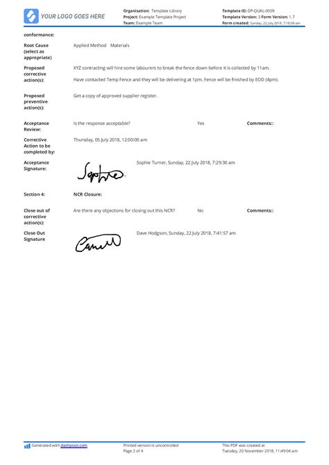 Non Conformance Report Example Heres What Your Ncr Should Look Like