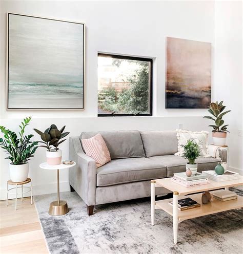 Plant Styling Blush And Seafoam Living Room Ansel And Ivy