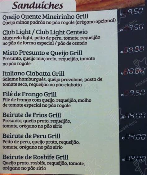 Menu At Casa Do P O De Queijo Pub Bar S O Paulo Av Higien Polis