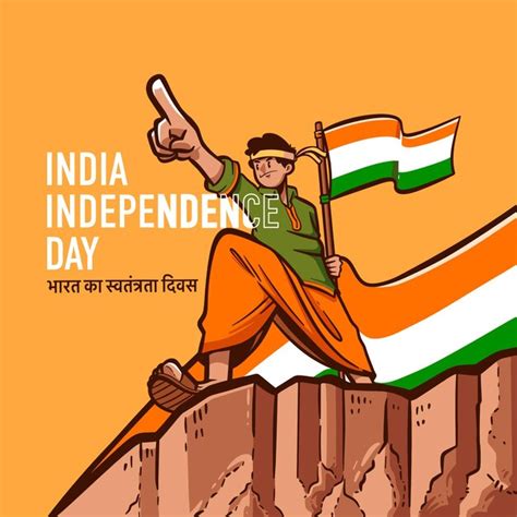 Premium Vector Vector India Independence Day Illustration With People