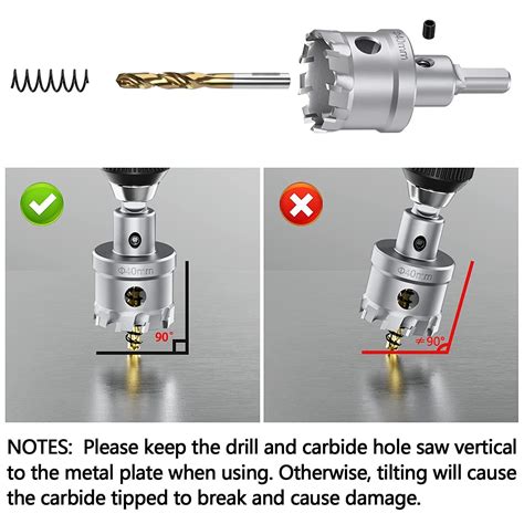 To Carbide Tip Tct Hole Saw Cutter Drill Bit For Steel Metal