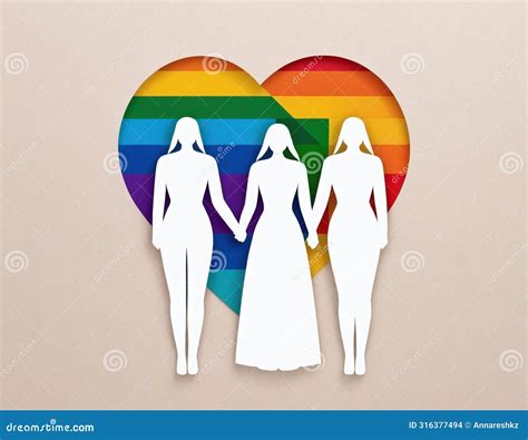 Illustration Of A Polygamous Same Sex Relationship Three Women Ai