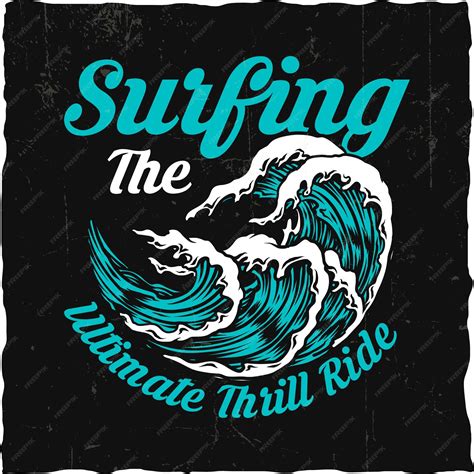 Premium Vector | Surfing the ultimate thrill ride