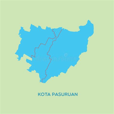 Map of Kota Pasuruan. Vector Illustration Decorative Design Stock ...