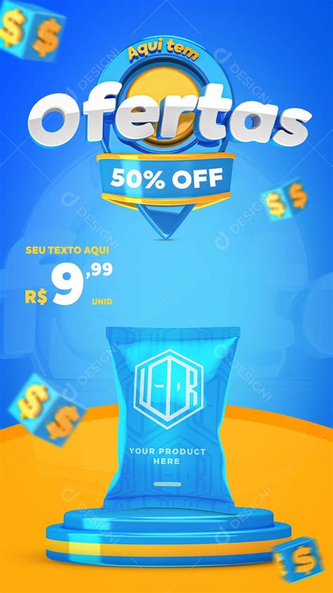 Post Story Supermercado Aqui Tem Ofertas Produtos Social Media Psd