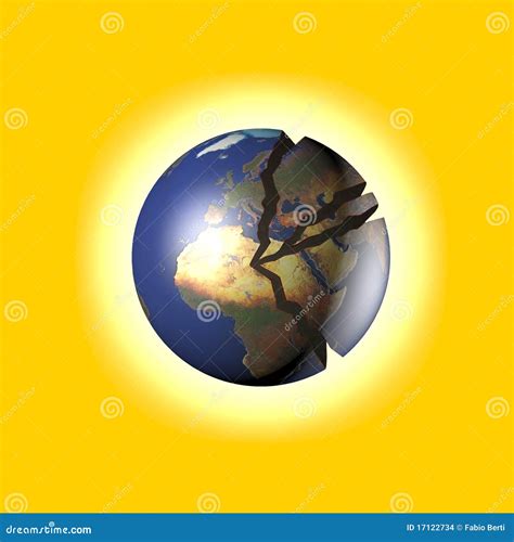 Broken world stock illustration. Illustration of chart - 17122734