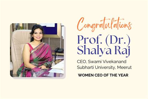 Women Ceo Of The Year Subharti University News