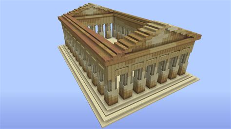 An ancient greek architecture themed build I built today : Minecraft