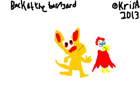 Back At The Barnyard Freddy And Peck By Totallytunedin On Deviantart