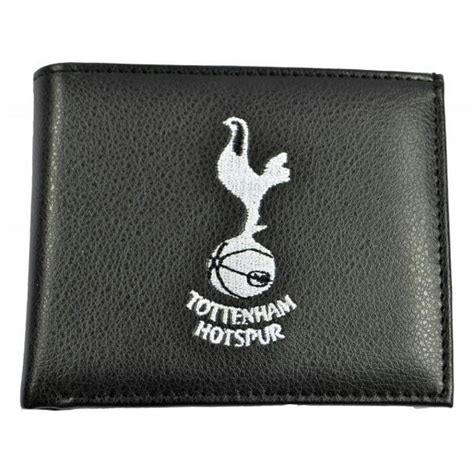 Tottenham Hotspur Fc Embroidered Bi Fold Wallet Blackwhite One