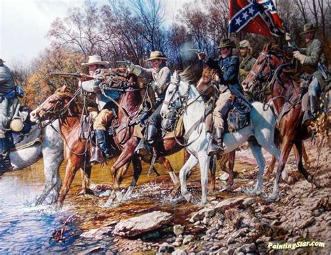 Charge Across The Harpethdetail Artwork By John Paul Strain Oil