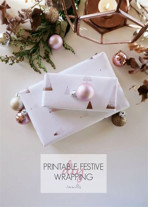 Diy Printable Festive Wrapping Isoscella Diy Gift Wrapping