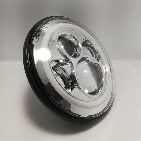 Jtx Lighting 7 Chrome Led Headlight Pair W Whiteamber Halo