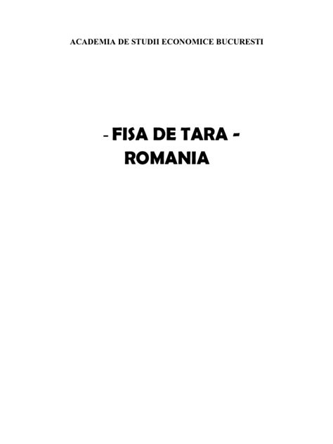 Pdf Fisa De Tara A Romaniei Dokumen Tips