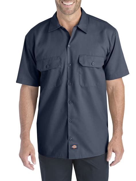 Dickies Mens And Big Mens Short Sleeve Flex Twill Shirt