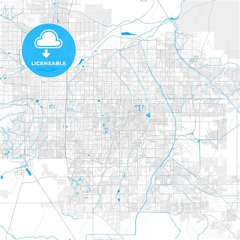 Rich Detailed Vector Map Of Gilbert Arizona Usa Hebstreits