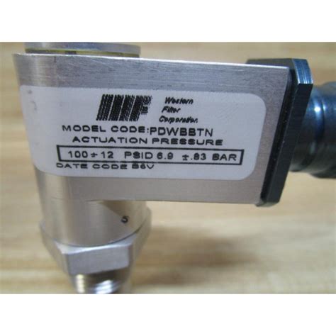 Western Filter PDWBBTN Pressure Indicator - Mara Industrial