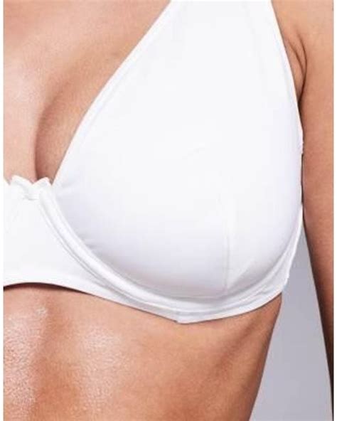 Asos Fuller Bust Maya Mix And Match Step Front Underwired Bikini Top In Gray Lyst