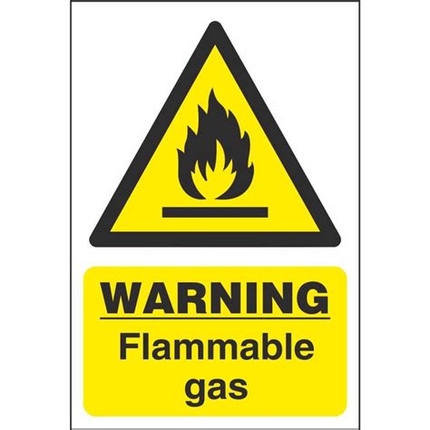 Flammable Gas Warning Signs Chemical Hazards Workplace Safety Signs