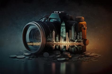 Premium AI Image | Digital art of a DSLR camera