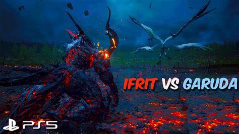 Final Fantasy Ifrit Vs Garuda Eikon Battle Youtube