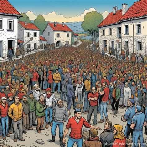 Serbian Village Landscape Prompts Stable Diffusion Online
