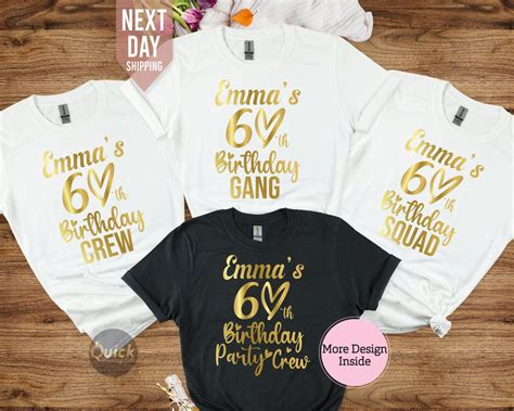 60th Birthday Squad Shirt 60th Birthday Ts For Women Birthday Crew