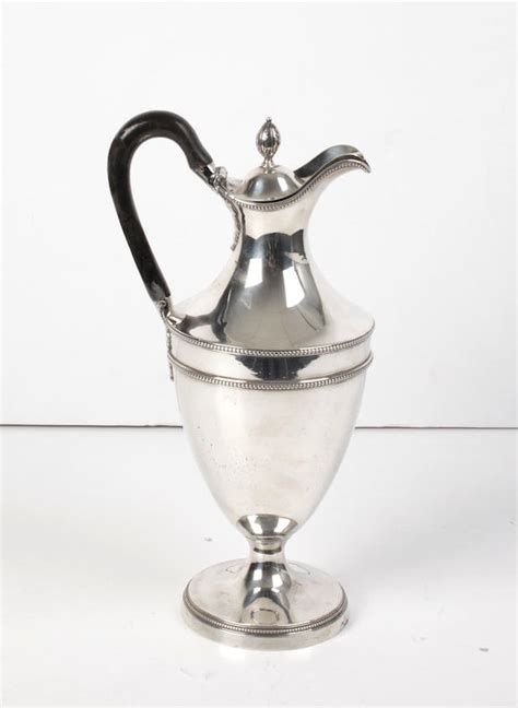 Bonhams A George Iii Silver Hot Water Jug John Scofield London 1779