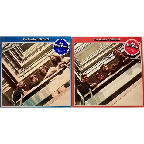 The Beatles Red And Blue ‘greatest Hits Albums Original Coloured Vinyl