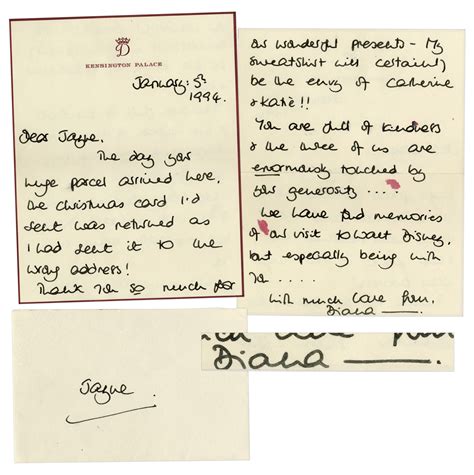 Auction Your Princess Diana Autograph At Nate D Sanders Auctions