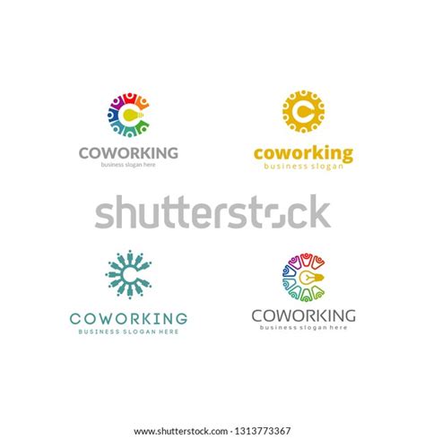 Coworking People Vector Colorful Logo Sethappy Stock Vector (Royalty Free) 1313773367 | Shutterstock