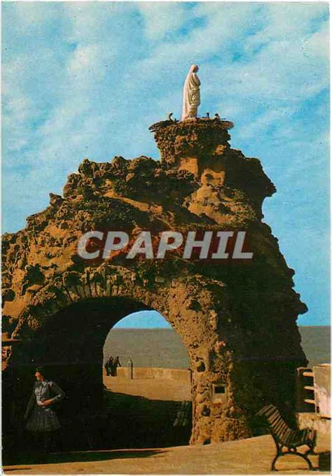 Modern Postcard Biarritz Pyr Atl The Rock Of The Virgin Statue Of The