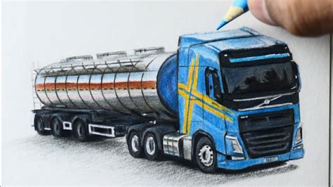 Como Desenhar Um Caminh O Volvo Fh Em Perspectiva Passo A Passo