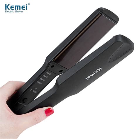 Kemei Catok Rambut Hair Straightener Ceramic Heating Plate 40w Km 329